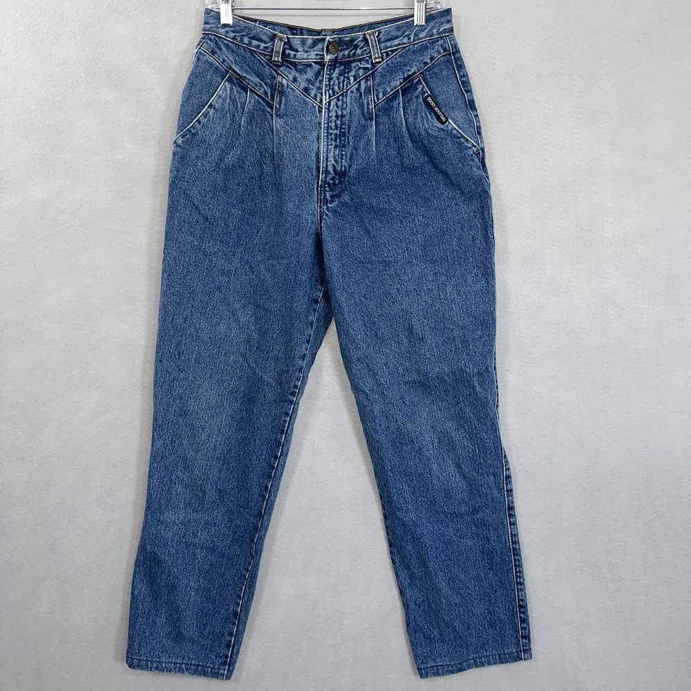 Vtg Rocky Mountain Jeans Bareback Denim High Waist Hong Kong Womens 13/14 28x30
